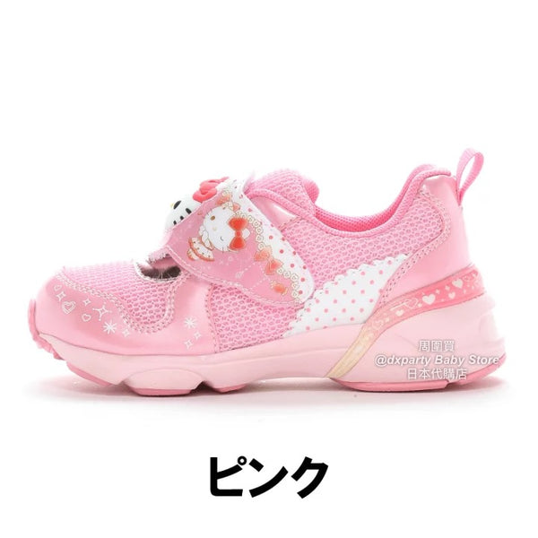 日本直送 moonstar x Sanrio LED發光 抗菌防臭 健康機能兒童鞋 14-19cm 女童款 鞋系列