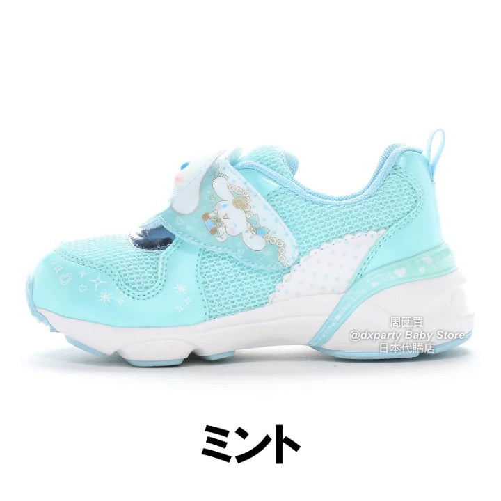 Moonstar x Sanrio LED-illuminated antibacterial and deodorant children's shoes (14-19cm) - direct from Japan. Girls' shoe collection.
