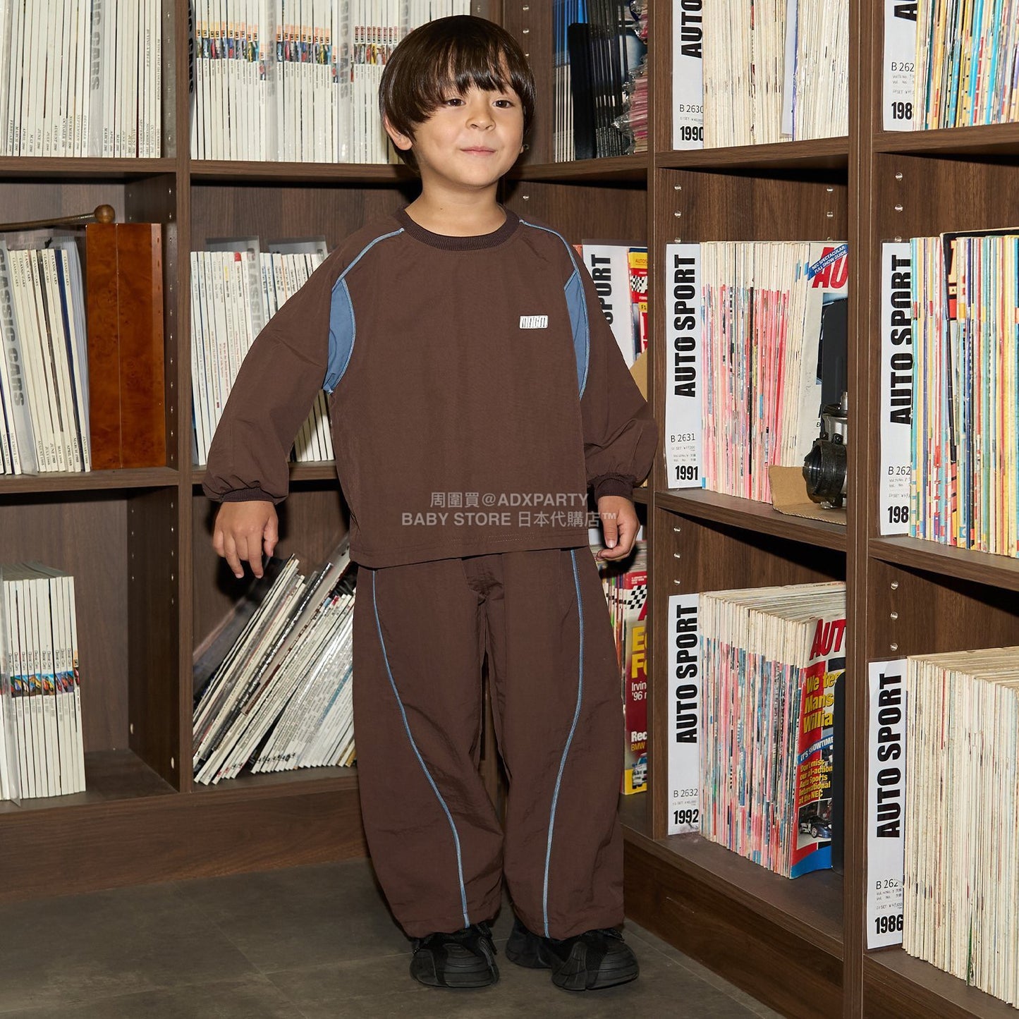 日本童裝 b・R# 拼色袖上衣 110-150cm 男童款 冬季 TOPS