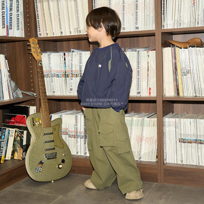 日本童裝 b・R# 拼色袖上衣 110-150cm 男童款 冬季 TOPS