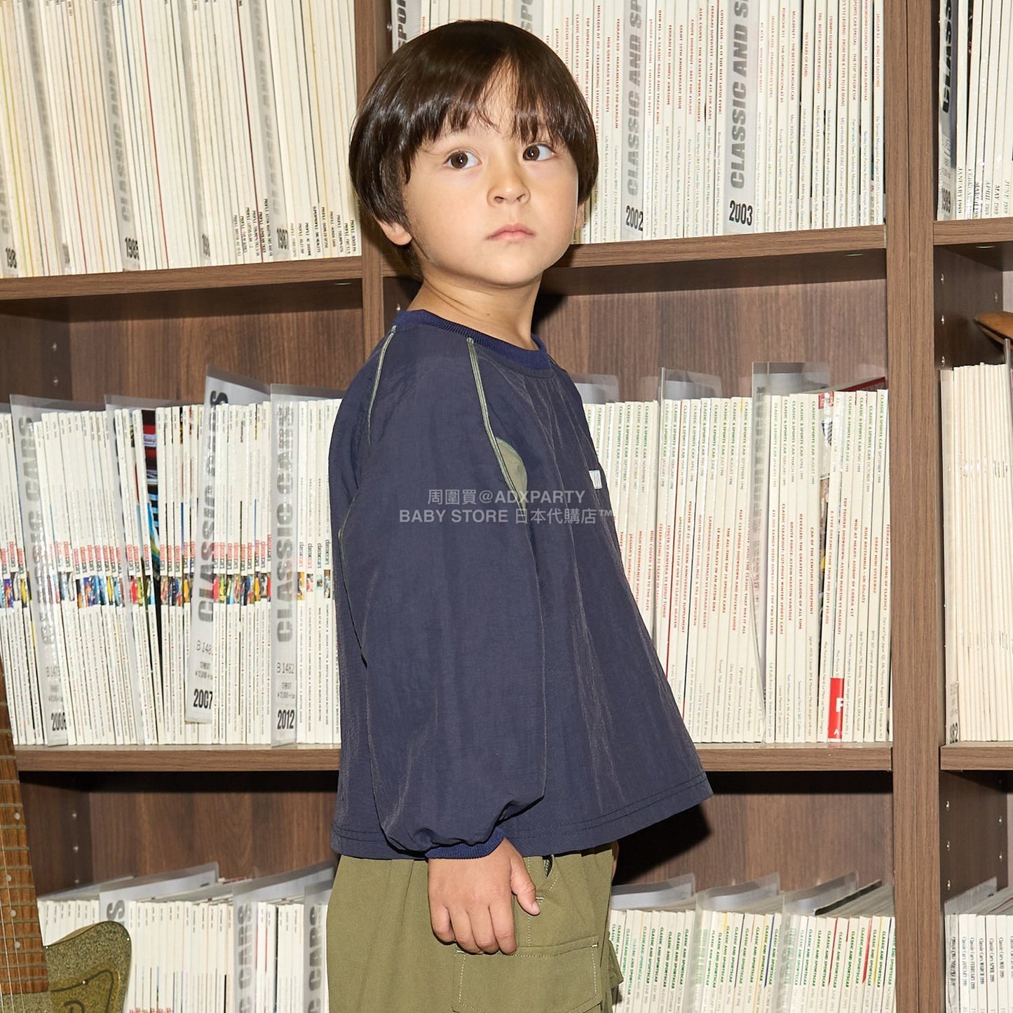 日本童裝 b・R# 拼色袖上衣 110-150cm 男童款 冬季 TOPS