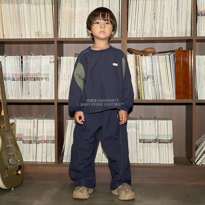 日本童裝 b・R# 拼色袖上衣 110-150cm 男童款 冬季 TOPS