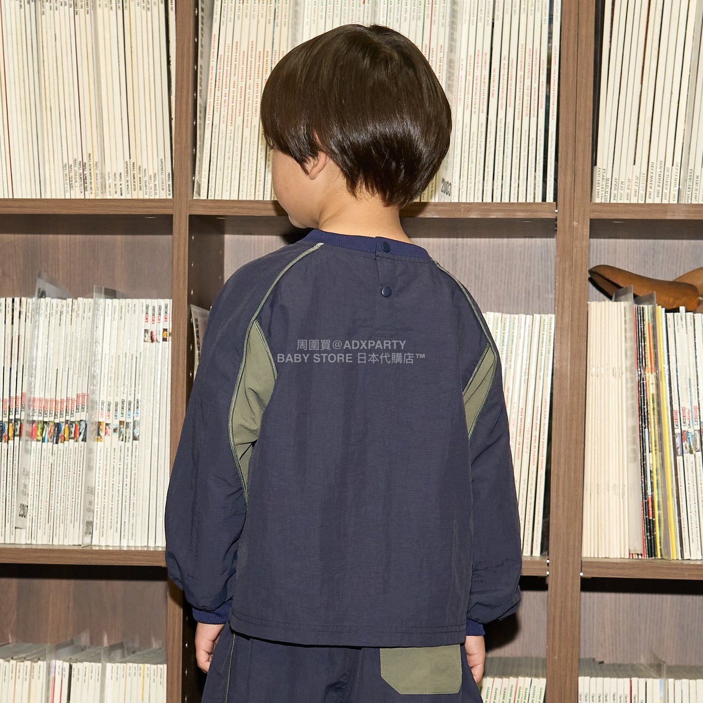 日本童裝 b・R# 拼色袖上衣 110-150cm 男童款 冬季 TOPS