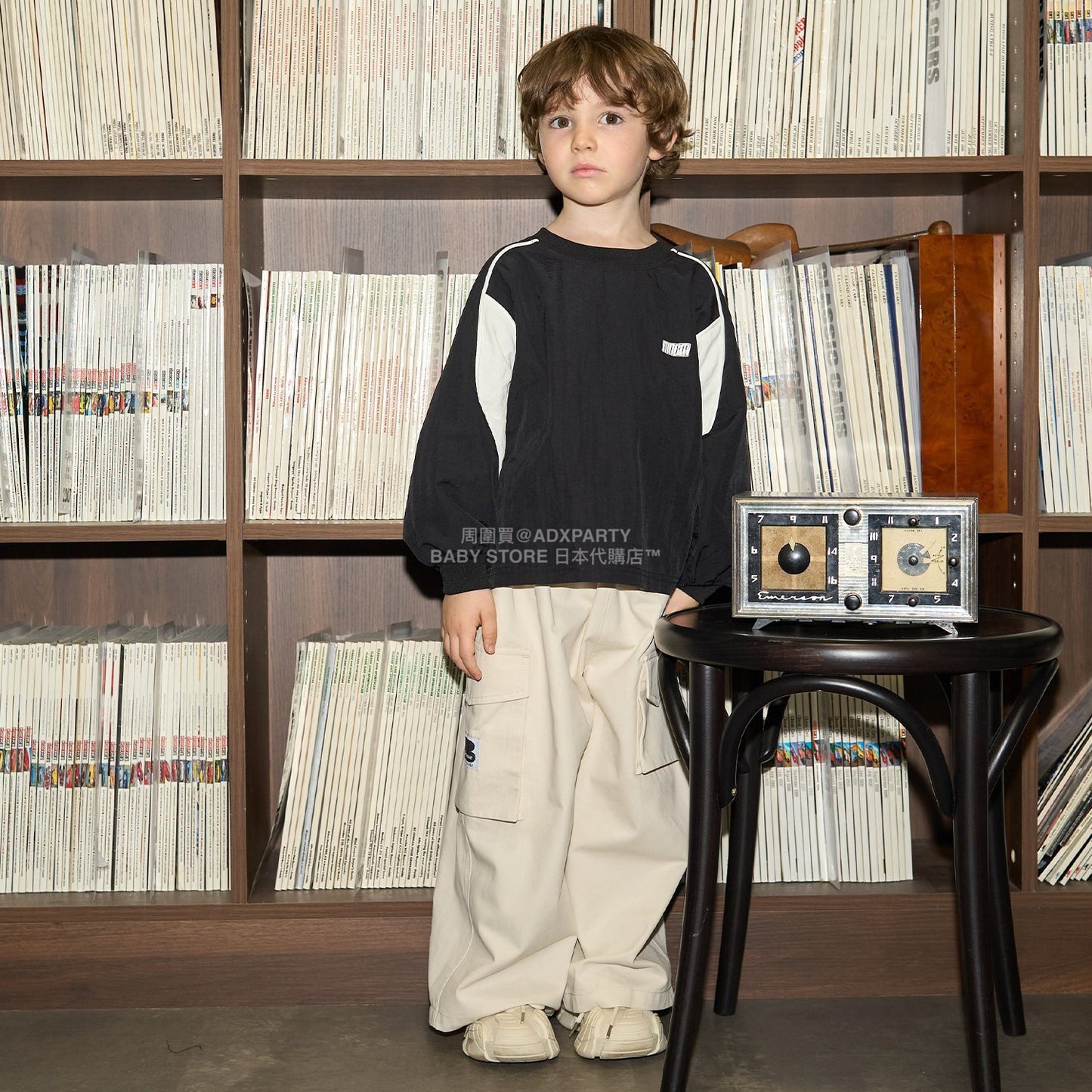 日本童裝 b・R# 拼色袖上衣 110-150cm 男童款 冬季 TOPS