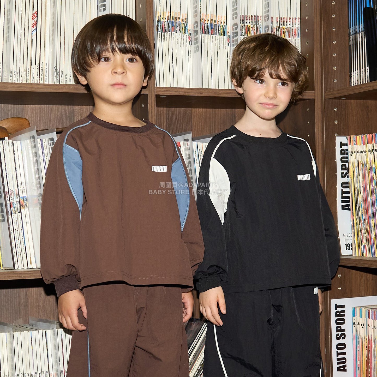日本童裝 b・R# 拼色袖上衣 110-150cm 男童款 冬季 TOPS