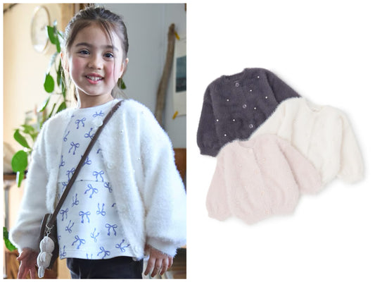 日本童裝 pe#main 毛絨針織外套 80-130cm 女童款 冬季 OUTERWEAR