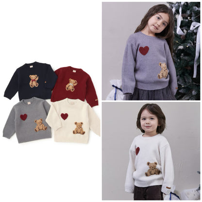 日本童裝 pe#main 針織熊仔毛衣 80-130cm 女童款 冬季 TOPS
