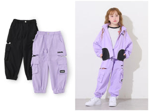 日本童裝 X-girl Stages 防水防污 工裝褲 90-140cm 女童款 春季 PANTS