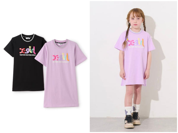 日本童裝 X-girl Stages 長T裙 80-140cm 女童款 春季 DRESSES