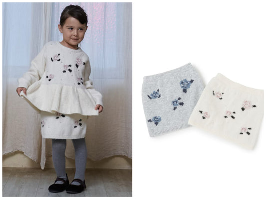 日本童裝 pe#main 珍珠針織短裙 80-130cm 女童款 冬季 SKIRTS