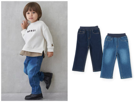 日本童裝 pe#main 磨毛牛仔褲 80-130cm 男童款 冬季 PANTS