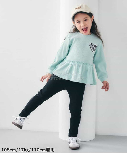 日本童裝 apres les cours 後荷葉邊長褲 80-130cm 女童款 夏季 PANTS