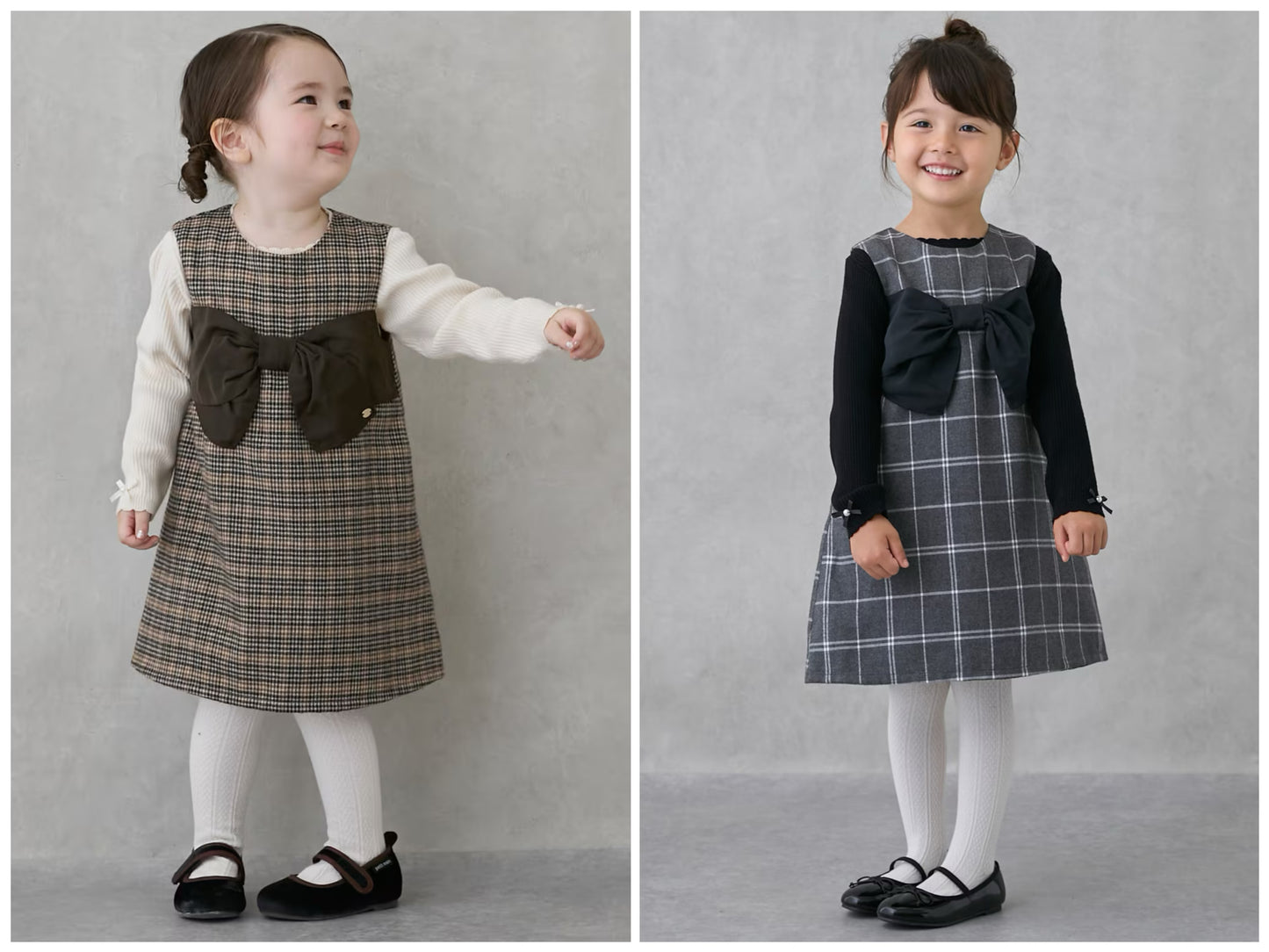 日本童裝 pe#main 蝴蝶結緞帶背心裙 80-130cm 女童款 冬季 DRESSES 面試/宴會/表演