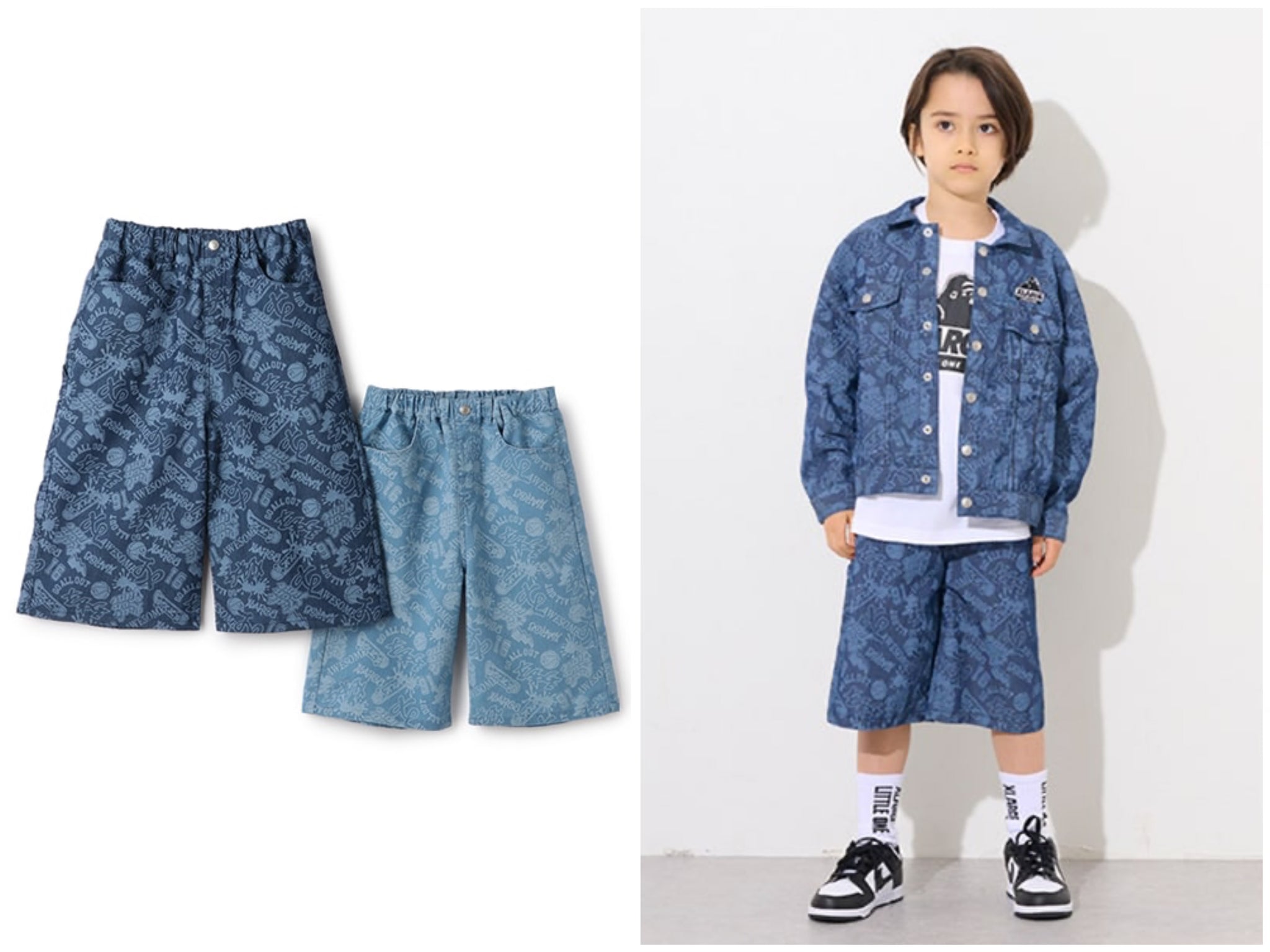 日本童裝 XLARGE KIDS 牛仔短褲 90-140cm 男童款 春季 PANTS