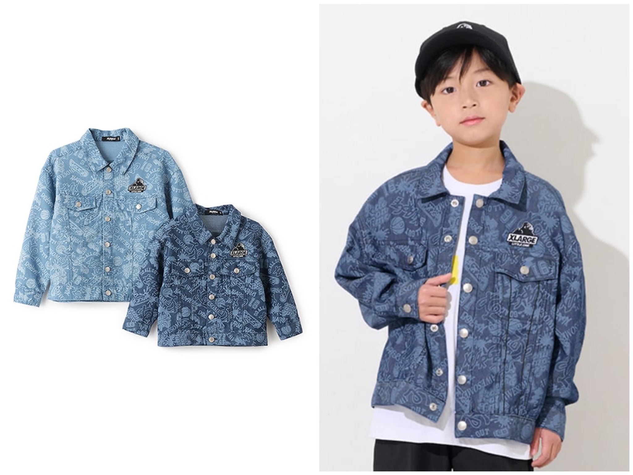 日本童裝 XLARGE KIDS 牛仔外套 80-140cm 男童款 春季 OUTERWEAR