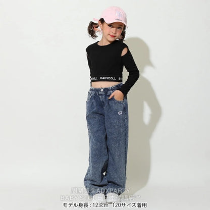 Japanese children's clothing BDL off-the-shoulder top 90-140cm girls autumn TOPS 