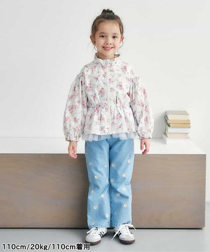 日本童裝 apres les cours 防水系列 拼紗裙邊風褸 80-140cm 女童款 夏季 OUTERWEAR