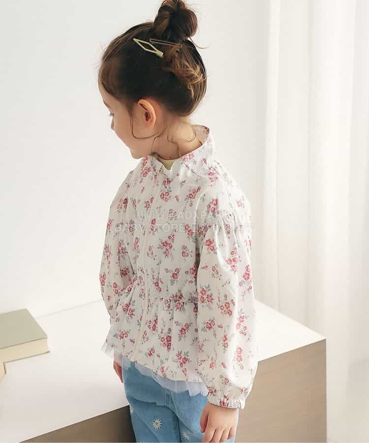 日本童裝 apres les cours 防水系列 拼紗裙邊風褸 80-140cm 女童款 夏季 OUTERWEAR