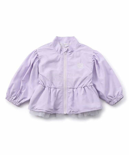 日本童裝 apres les cours 防水系列 拼紗裙邊風褸 80-140cm 女童款 夏季 OUTERWEAR