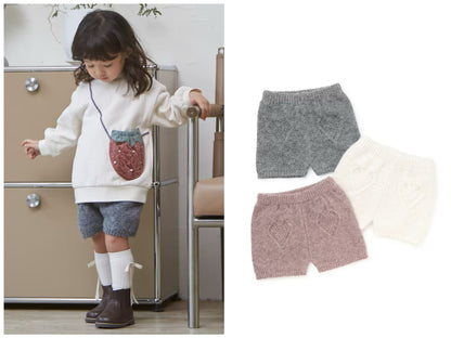 日本童裝 pe#main 針織短褲 80-130cm 女童款 冬季 PANTS