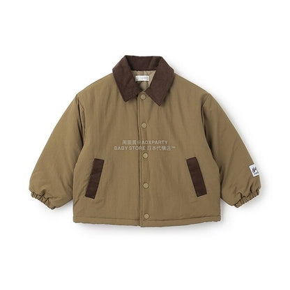 日本童裝 b・R# 燈芯絨領泡泡袖夾棉外套 100-150cm 男童款 冬季 (適合香港平均溫度、寒冷天氣、溫度低天氣）OUTERWEAR
