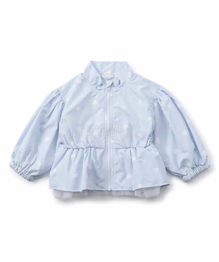 日本童裝 apres les cours 防水系列 拼紗裙邊風褸 80-140cm 女童款 夏季 OUTERWEAR