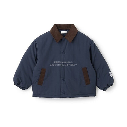 日本童裝 b・R# 燈芯絨領泡泡袖夾棉外套 100-150cm 男童款 冬季 (適合香港平均溫度、寒冷天氣、溫度低天氣）OUTERWEAR