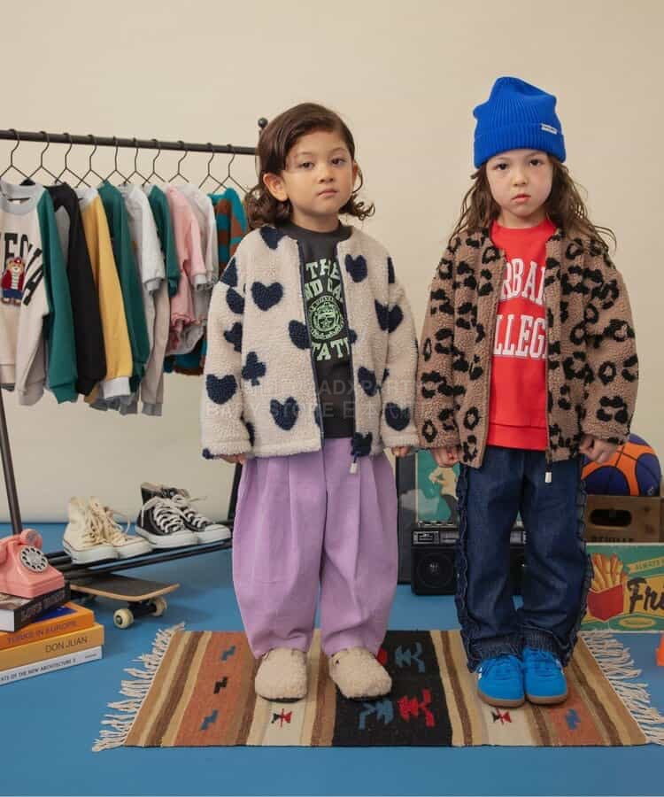 日本童裝 BREEZE 花邊牛仔長褲 80-140cm 女童款 冬季 PANTS