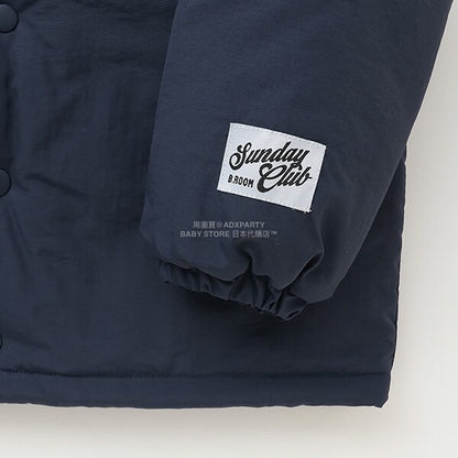 日本童裝 b・R# 燈芯絨領泡泡袖夾棉外套 100-150cm 男童款 冬季 (適合香港平均溫度、寒冷天氣、溫度低天氣）OUTERWEAR