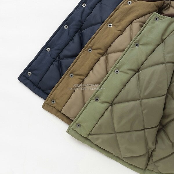 日本童裝 b・R# 燈芯絨領泡泡袖夾棉外套 100-150cm 男童款 冬季 (適合香港平均溫度、寒冷天氣、溫度低天氣）OUTERWEAR