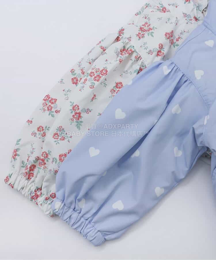 日本童裝 apres les cours 防水系列 拼紗裙邊風褸 80-140cm 女童款 夏季 OUTERWEAR