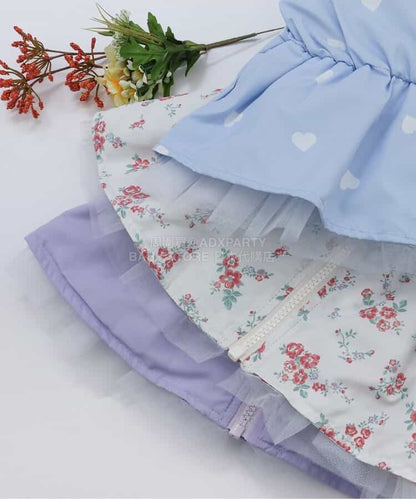 日本童裝 apres les cours 防水系列 拼紗裙邊風褸 80-140cm 女童款 夏季 OUTERWEAR