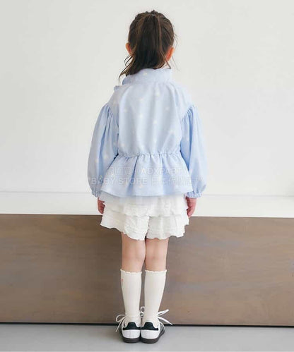 日本童裝 apres les cours 防水系列 拼紗裙邊風褸 80-140cm 女童款 夏季 OUTERWEAR