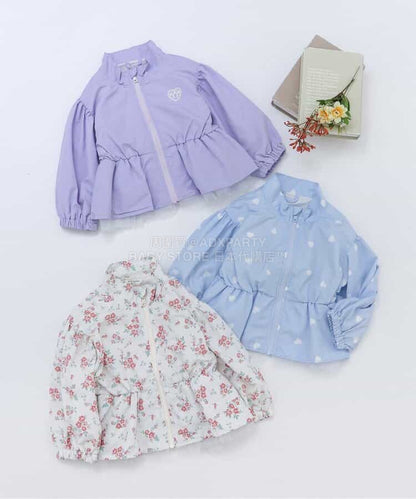 日本童裝 apres les cours 防水系列 拼紗裙邊風褸 80-140cm 女童款 夏季 OUTERWEAR