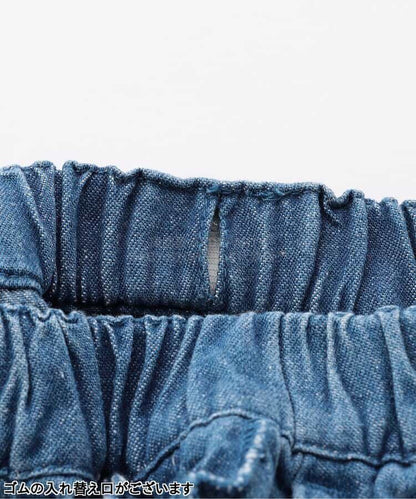 日本童裝 BREEZE 花邊牛仔長褲 80-140cm 女童款 冬季 PANTS