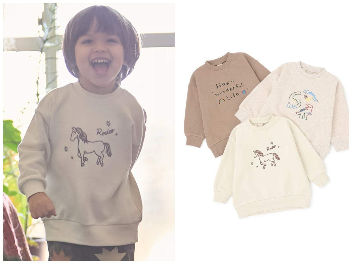 日本童裝 pe#main 刺繡圖案衛衣 80-130cm 男童款 冬季 TOPS