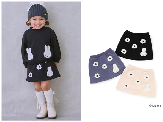 日本童裝 pe#main x miffy 毛毛圖案短裙 80-130cm 女童款 冬季 SKIRTS