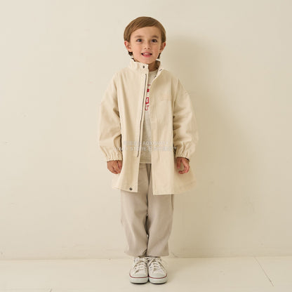 日本童裝 b・R# 中長版摩登大褸 100-150cm 男童款 冬季 (適合初秋、香港平均溫度、寒冷天氣）OUTERWEAR