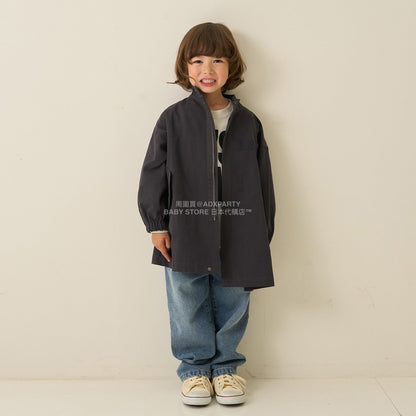 日本童裝 b・R# 中長版摩登大褸 100-150cm 男童款 冬季 (適合初秋、香港平均溫度、寒冷天氣）OUTERWEAR