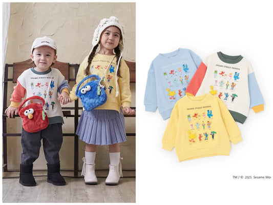 日本童裝 pe#main x SESAME STREET 芝麻街衛衣 80-130cm 男童款/女童款 冬季 TOPS