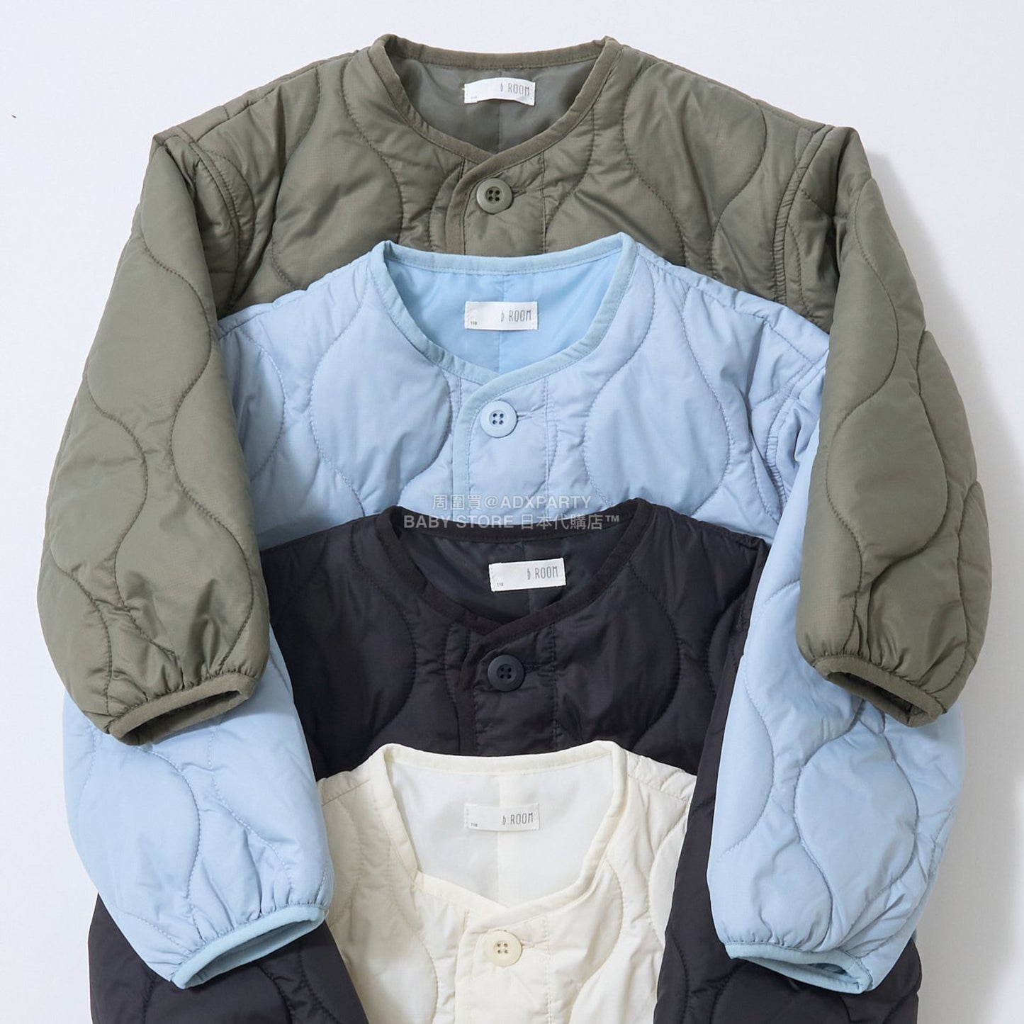 日本童裝 b・R# 夾棉外套或內搭 100-150cm 男童款 冬季 (適合初秋、香港平均溫度、寒冷天氣、溫度低天氣）OUTERWEAR