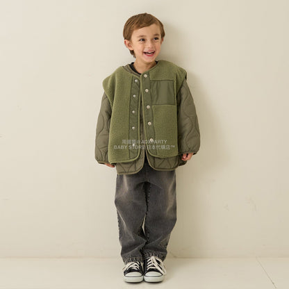 日本童裝 b・R# 夾棉外套或內搭 100-150cm 男童款 冬季 (適合初秋、香港平均溫度、寒冷天氣、溫度低天氣）OUTERWEAR