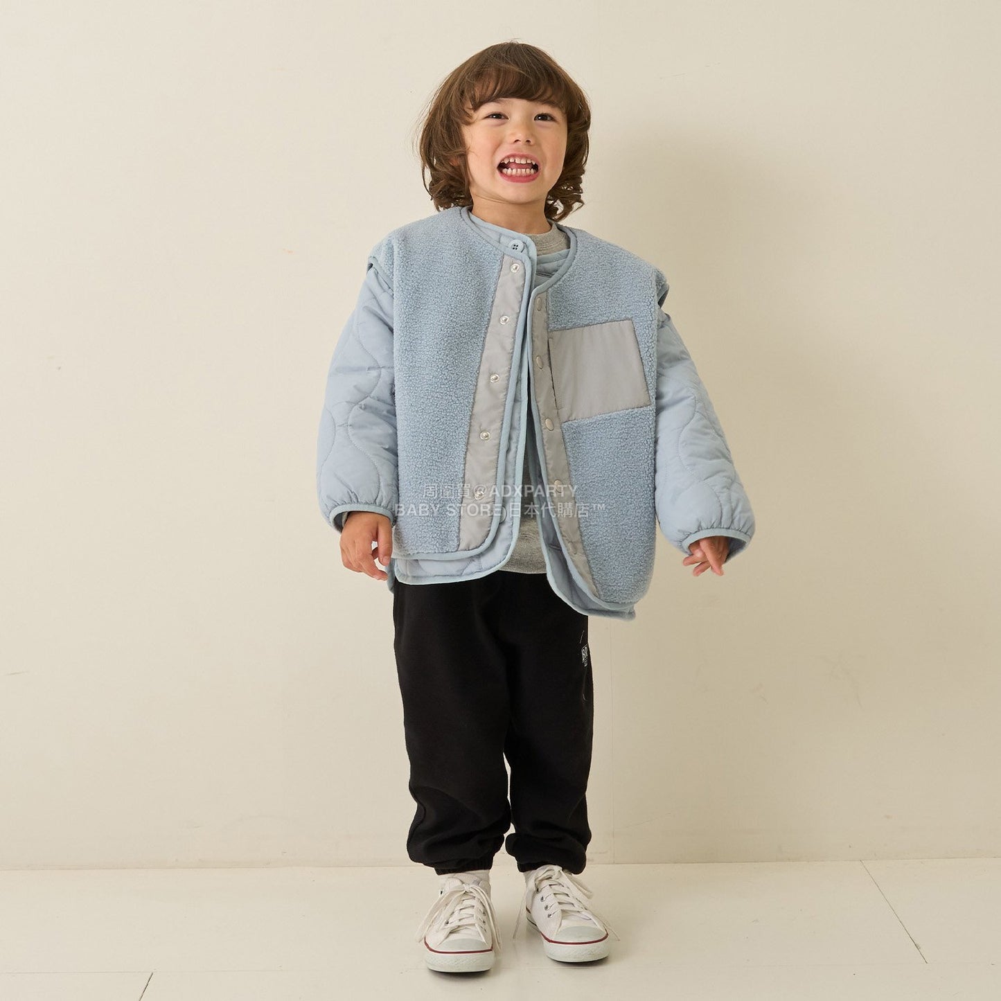 日本童裝 b・R# 夾棉外套或內搭 100-150cm 男童款 冬季 (適合初秋、香港平均溫度、寒冷天氣、溫度低天氣）OUTERWEAR