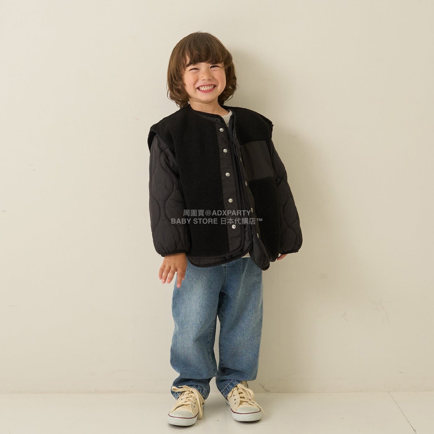 日本童裝 b・R# 夾棉外套或內搭 100-150cm 男童款 冬季 (適合初秋、香港平均溫度、寒冷天氣、溫度低天氣）OUTERWEAR