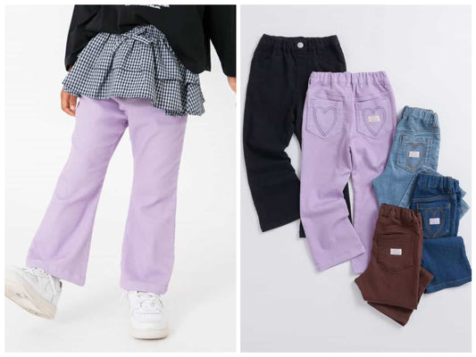 日本童裝 BREEZE 休閒喇叭褲 80-140cm 女童款 秋季 PANTS