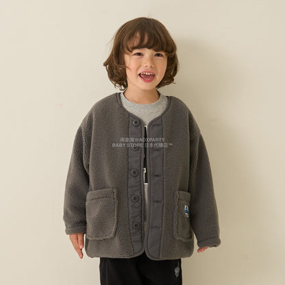 日本童裝 b・R# 抓毛口袋外套 100-150cm 男童款 冬季 (適合初秋、香港平均溫度、寒冷天氣）OUTERWEAR