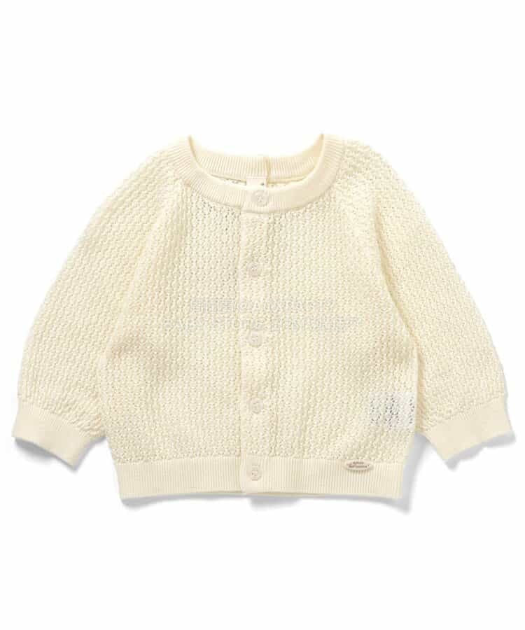 日本童裝 apres les cours 鏤空針織外套 70-80cm 女童款 初生嬰兒 春季 OUTERWEAR