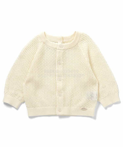 日本童裝 apres les cours 鏤空針織外套 70-80cm 女童款 初生嬰兒 春季 OUTERWEAR