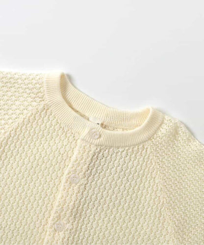 日本童裝 apres les cours 鏤空針織外套 70-80cm 女童款 初生嬰兒 春季 OUTERWEAR