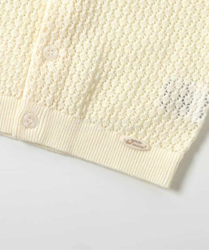 日本童裝 apres les cours 鏤空針織外套 70-80cm 女童款 初生嬰兒 春季 OUTERWEAR